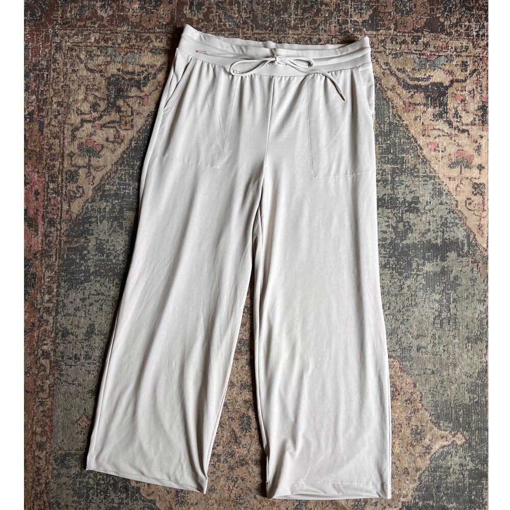 Lou & Grey LOFT Brushedsoft Wide Leg Pants Cream XL